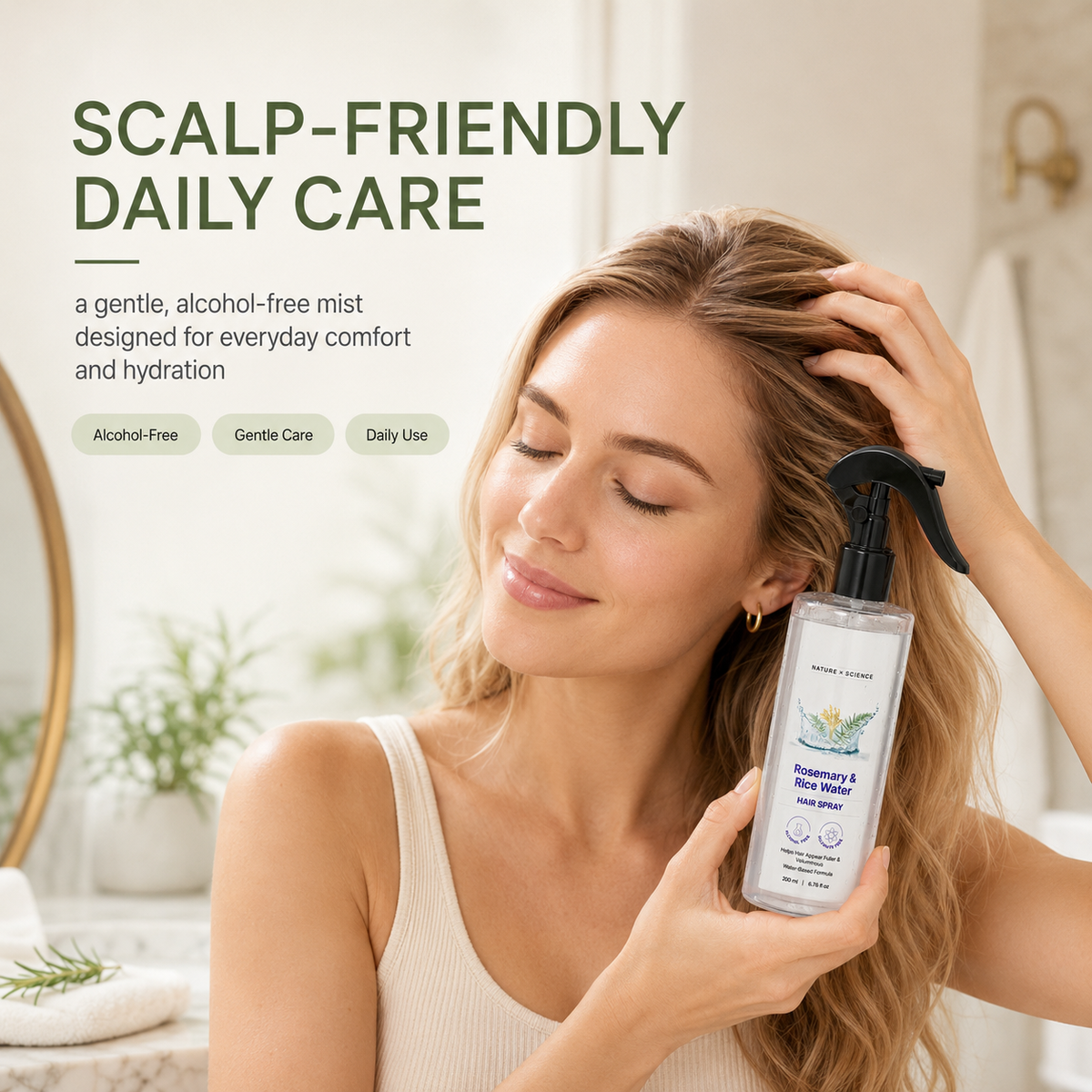 🔥Final 2 Hour 50% OFF🔥Rosemary & Rice Water Hair Spray| 100% Natural Extract