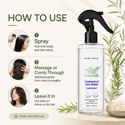 🔥Final 2 Hour 50% OFF🔥Rosemary & Rice Water Hair Spray| 100% Natural Extract