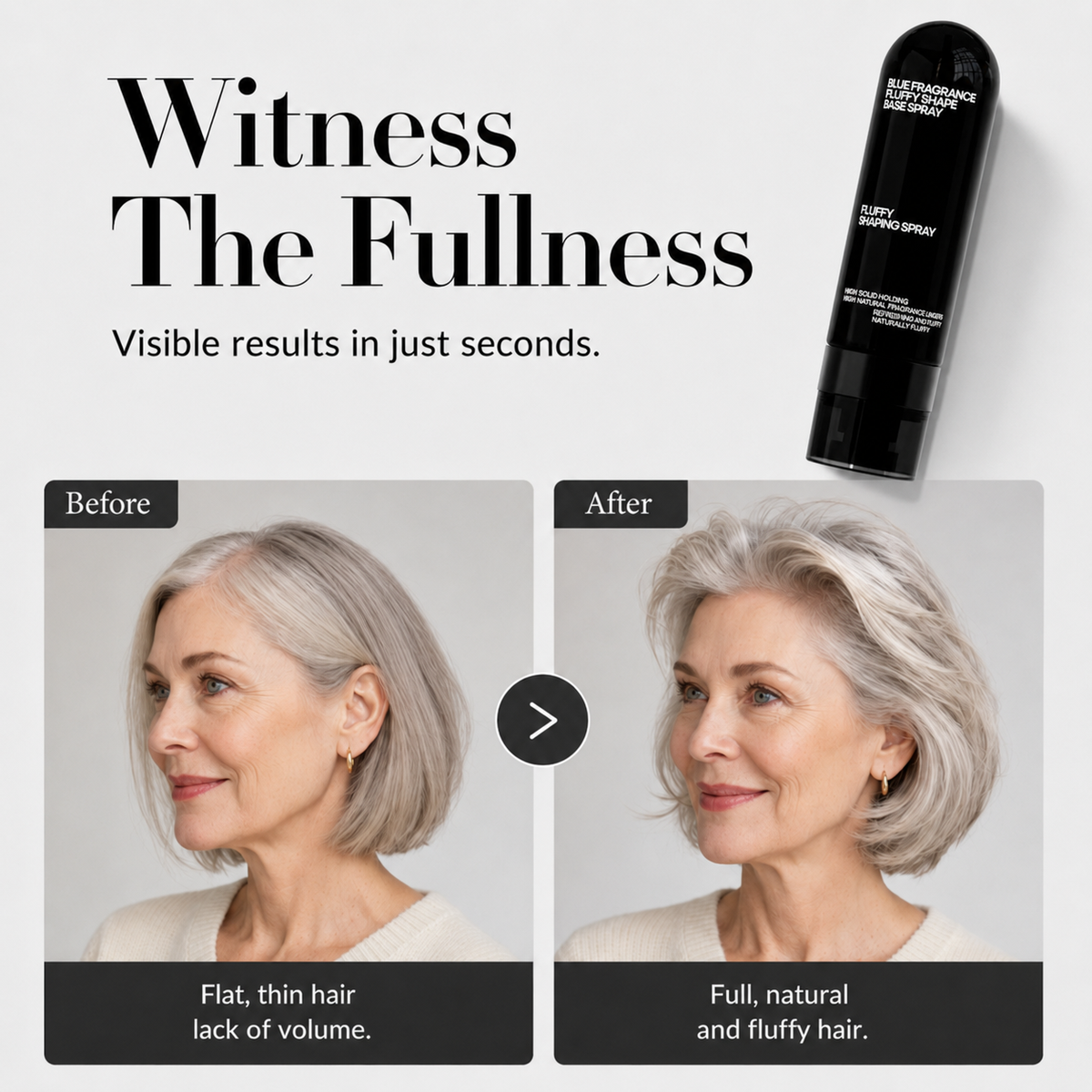 Instant Fluffy Volume Hair Spray For Flat & Lifeless Hair